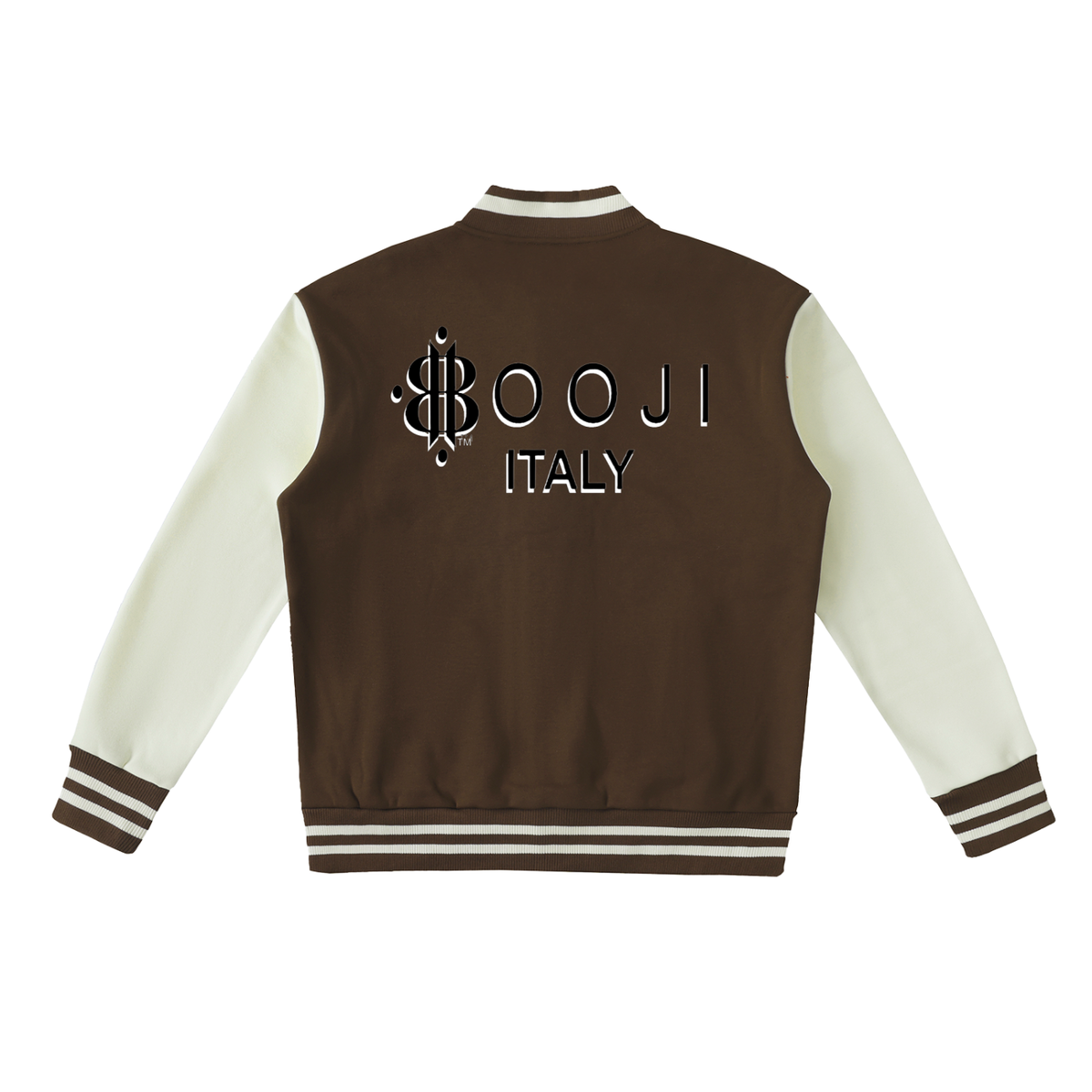 BOOJI ITALY 4 EVER $ LOGO TWO-TONE UNISEX VARSITY LETTERMEN'S STYLE JACKET