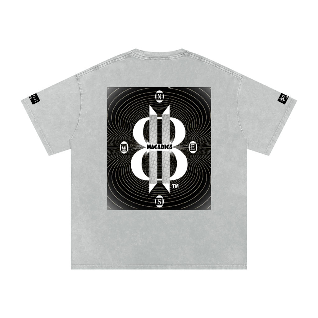 BOOJI ITALY MAGADIGS COLLECTION LOGO SNOW WASHED T-SHIRT