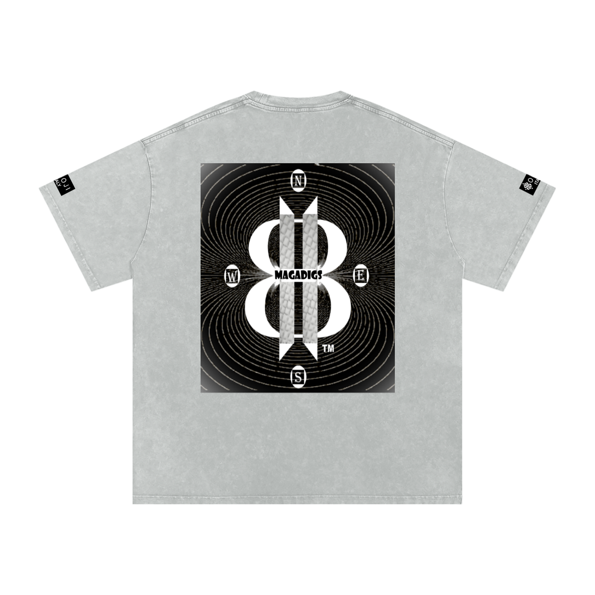 BOOJI ITALY MAGADIGS COLLECTION LOGO SNOW WASHED T-SHIRT