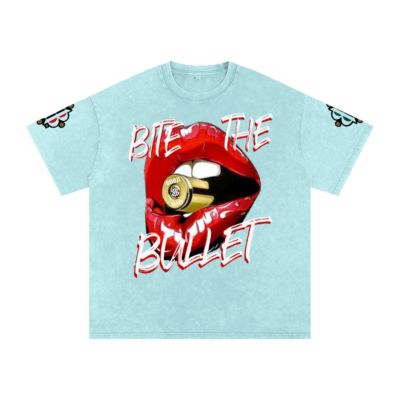BOOJI ITALY "BITE THE BULLET" SNOW WASHED T-SHIRT