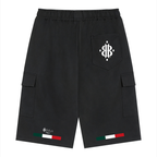 BOOJI ITALY 4 EVER $ LOGO ITALIAN FLAG ACCENT MEN'S CARGO SHORTS
