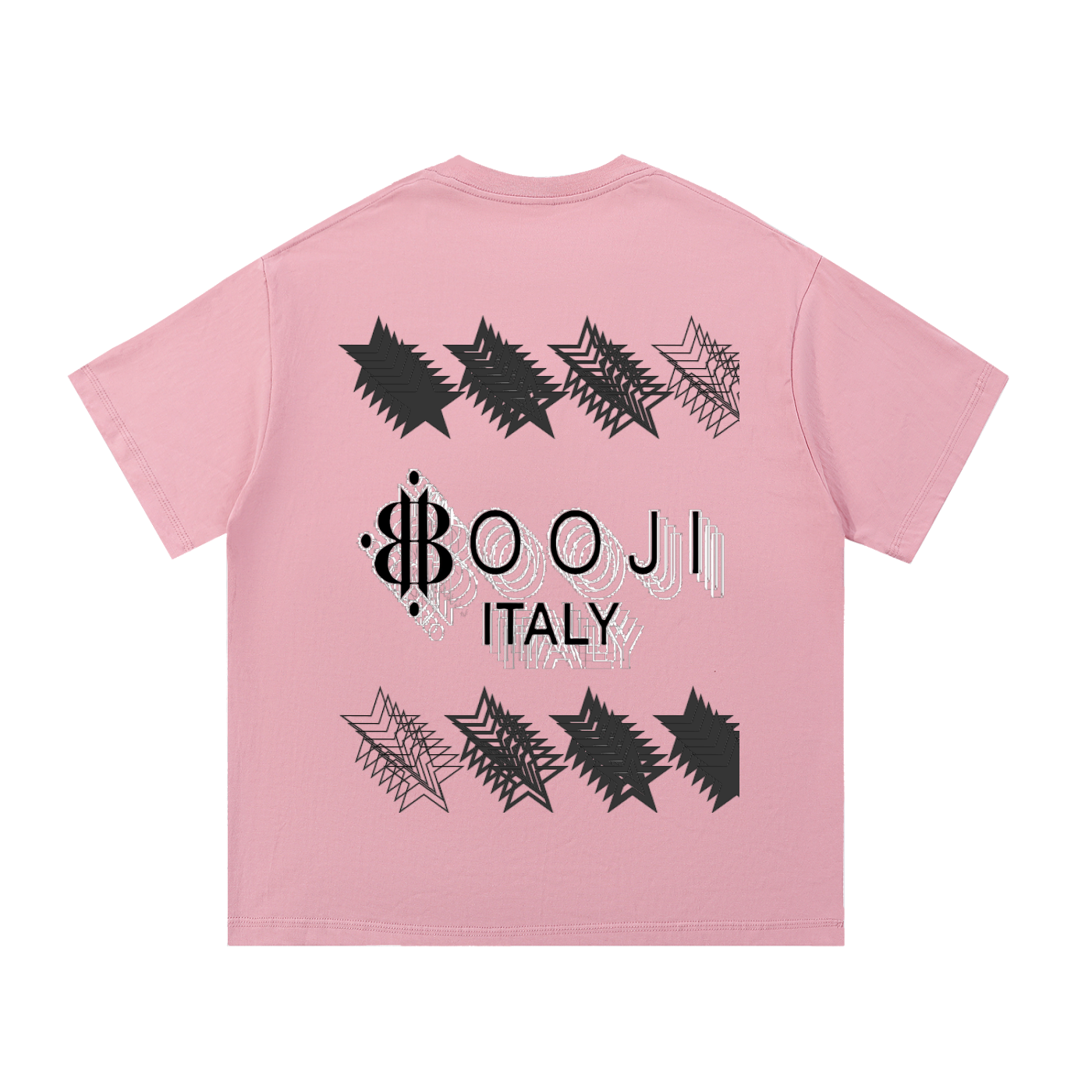 BOOJI ITALY STARS LOGO MULTIPLIED COTTON T-SHIRT