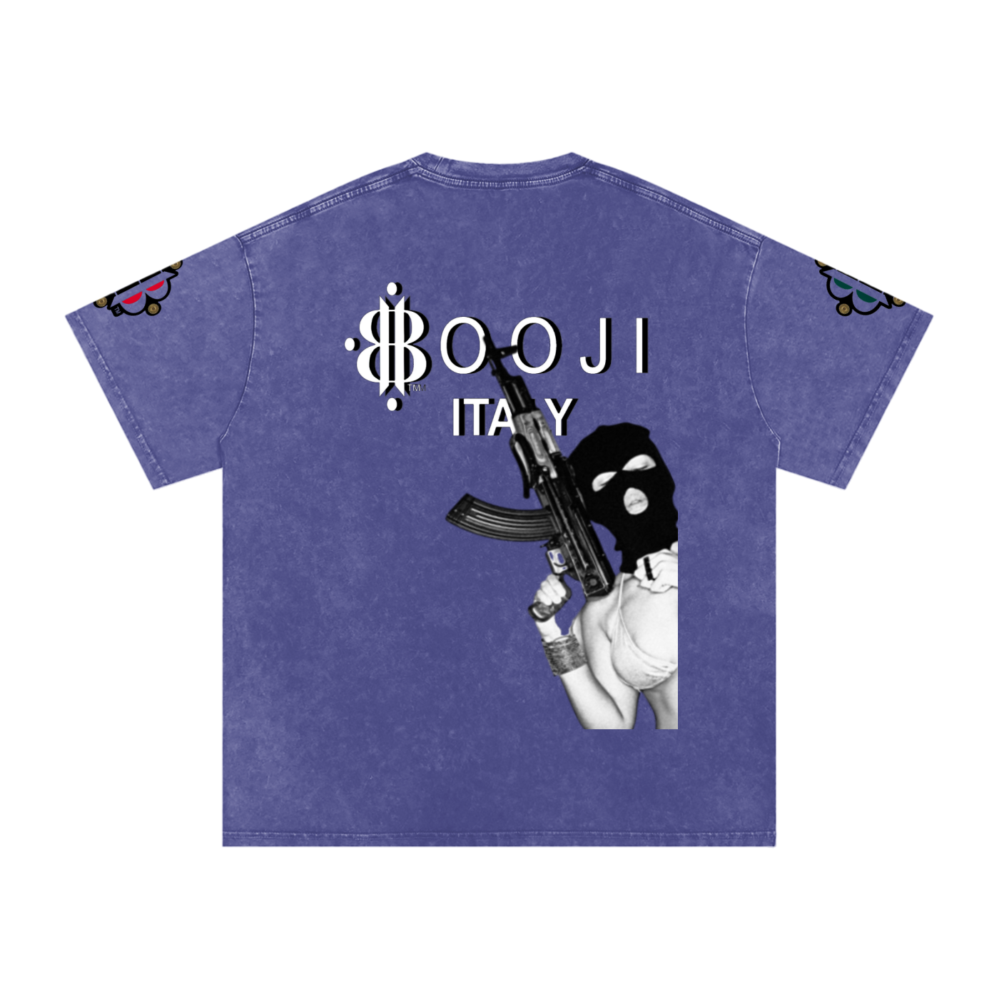 BOOJI ITALY "BITE THE BULLET" SNOW WASHED T-SHIRT