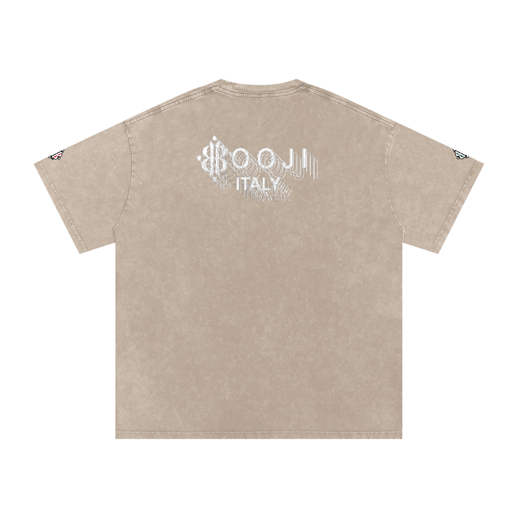 BOOJI ITALY "BE A WAVE, BEHAVE." SNOW WASHED T-SHIRT