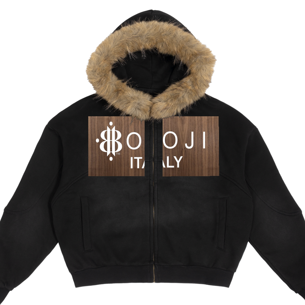 BOOJI ITALY B'S BE TRIPPIN DETACHABLE FUR HOOD WINTER JACKET