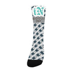 BOOJI ITALY LOCK IN COLLECTION IN TENACIOUS TEAL MEN'S WHITE TUBE SOCKS