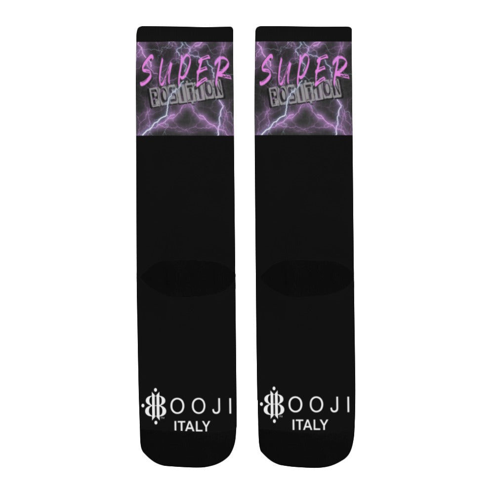 BOOJI ITALY SUPER POSITION COLLECTION MEN'S BLACK TUBE SOCKS