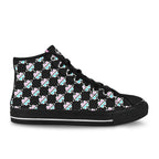 BOOJI ITALY 4 EVER $ LOGO PATTERN INVERTED MEN'S BLACK CANVAS SHOES