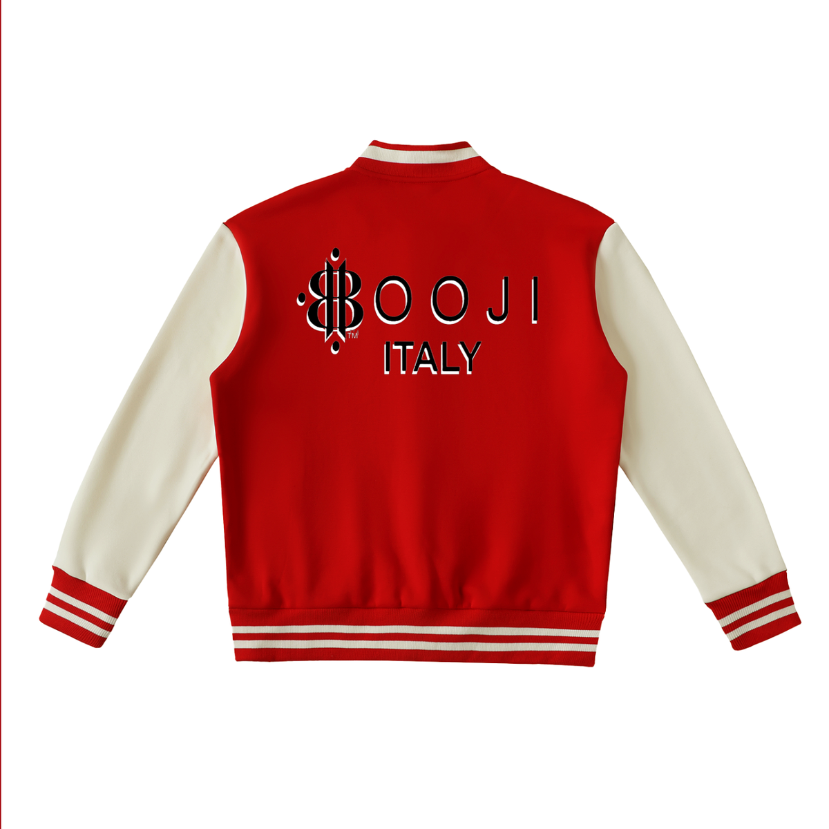 BOOJI ITALY 4 EVER $ LOGO TWO-TONE UNISEX VARSITY LETTERMEN'S STYLE JACKET