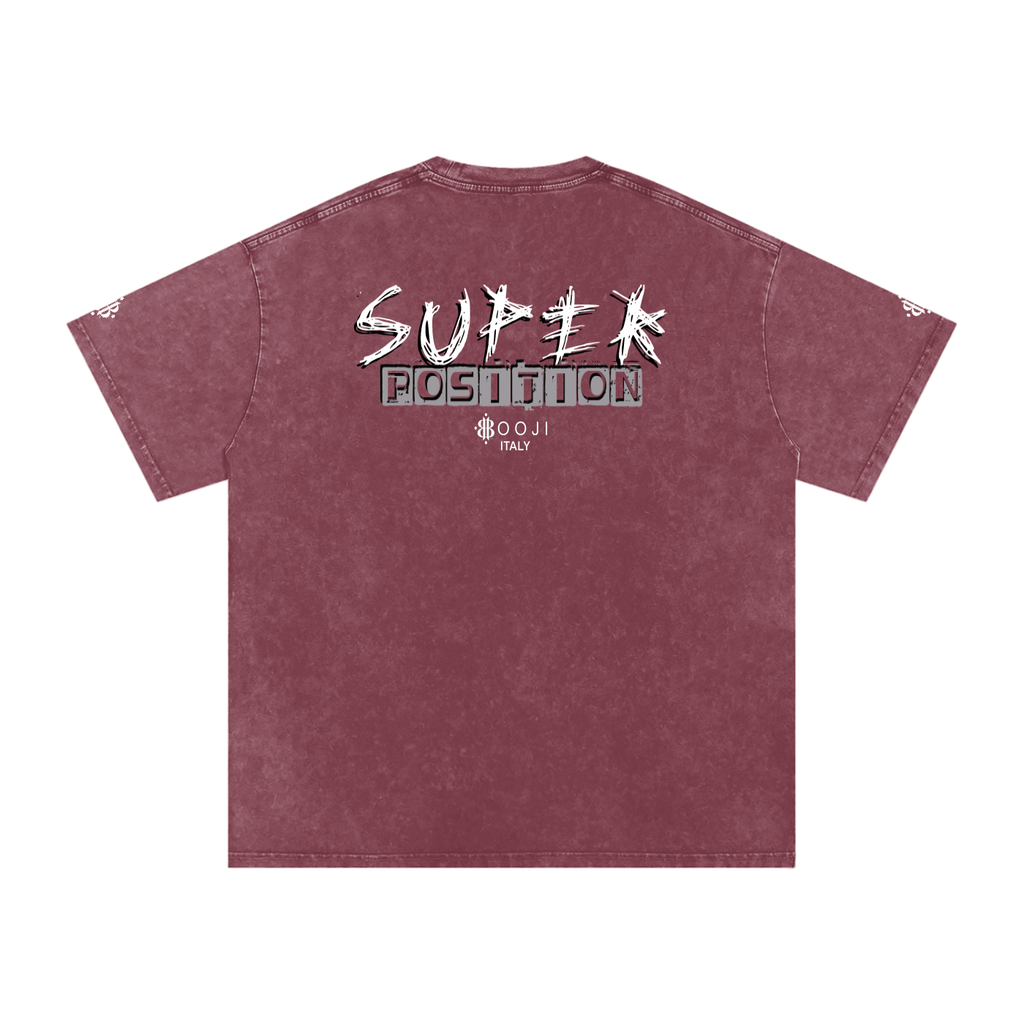 BOOJI ITALY SUPER POSITION COLLECTION RAZORS EDGE SNOW WASHED T-SHIRT