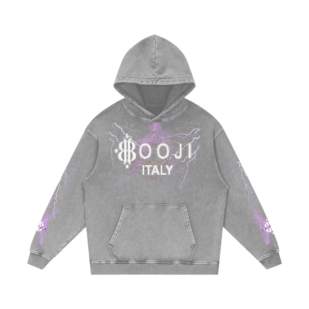 BOOJIITALY "SUPER POSITION' SNOW WASHED HOODIE
