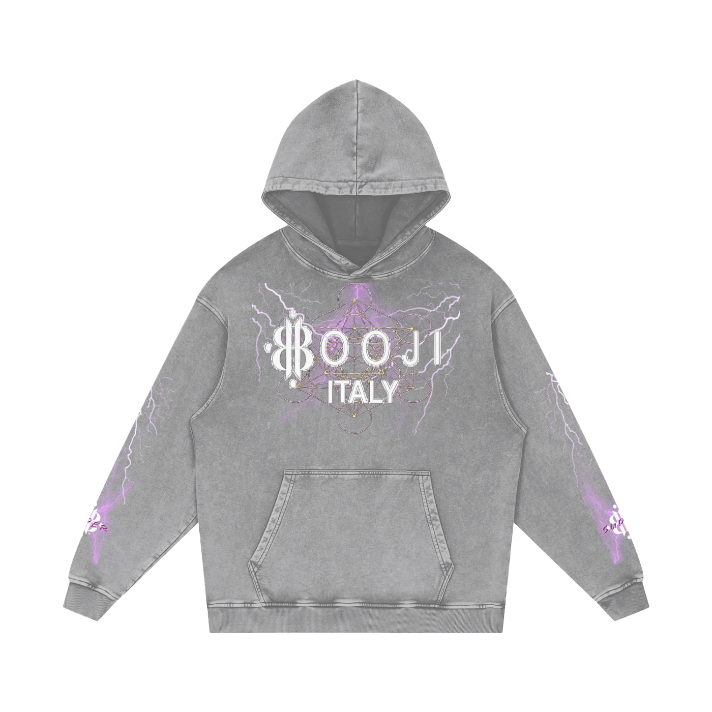 BOOJIITALY "SUPER POSITION' SNOW WASHED HOODIE
