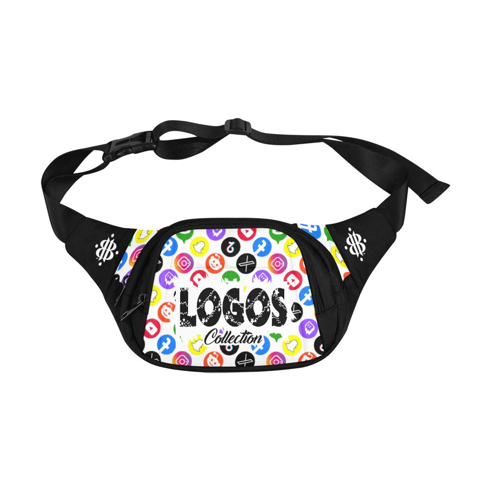 BOOJI ITALY LOGOS COLLECTION BLACK UNISEX WAIST BAG