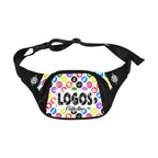 BOOJI ITALY LOGOS COLLECTION BLACK UNISEX WAIST BAG