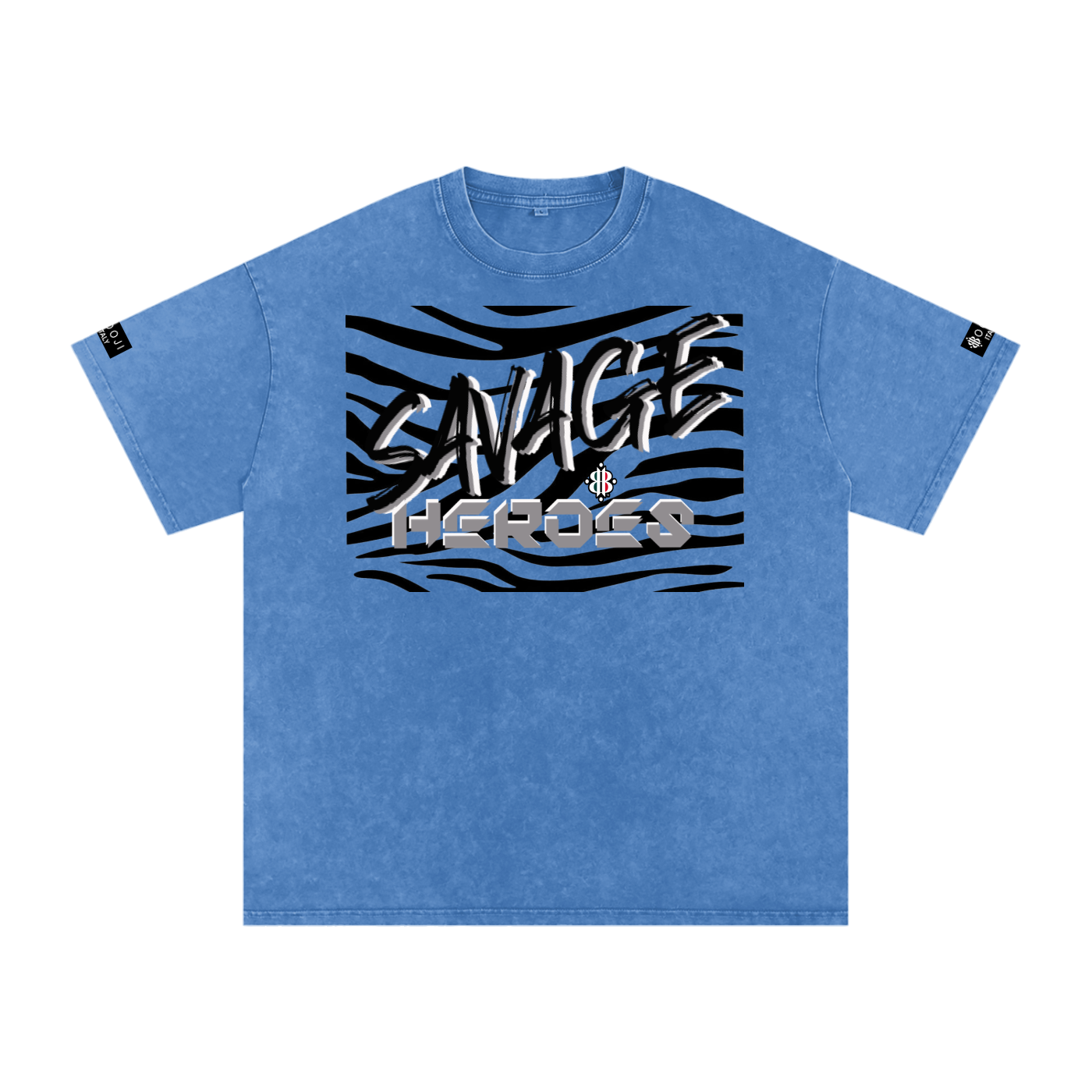 BOOJI ITALY "SAVAGE HEROES" SNOW WASHED T-SHIRT