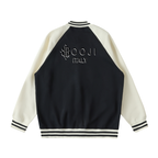 BOOJI ITALY 4 EVER $ LOGO UNISEX TWO-TONE VARSITY LETTERMAN'S STYLE JACKET