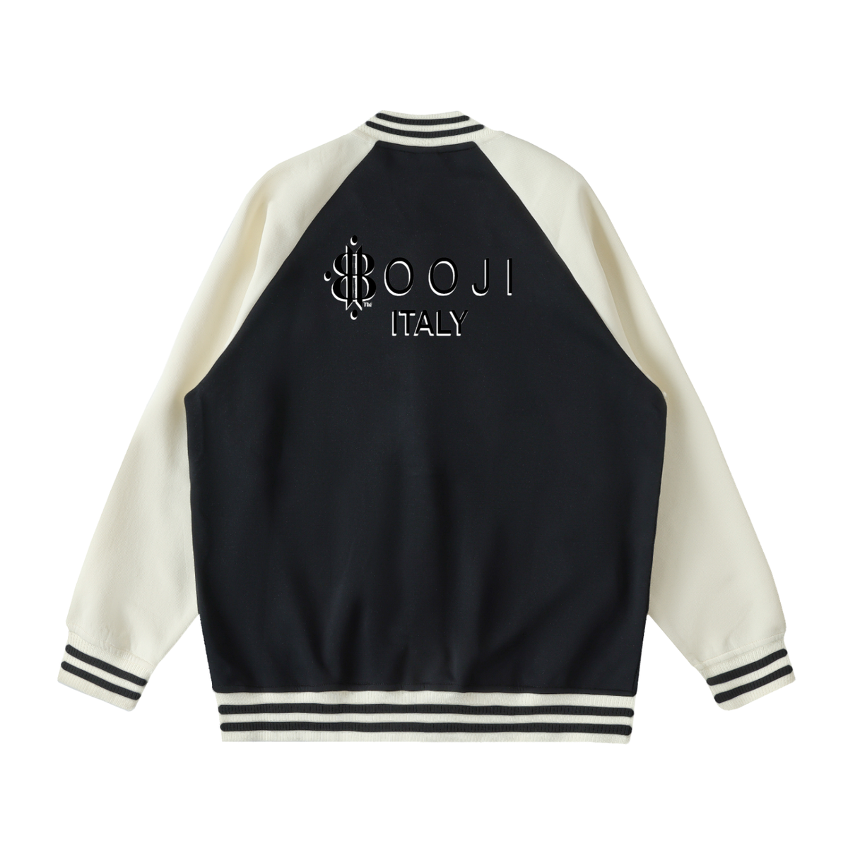 BOOJI ITALY 4 EVER $ LOGO UNISEX TWO-TONE VARSITY LETTERMAN'S STYLE JACKET