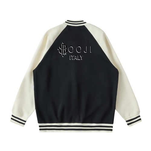 BOOJI ITALY 4 EVER $ LOGO UNISEX TWO-TONE VARSITY LETTERMAN'S STYLE JACKET