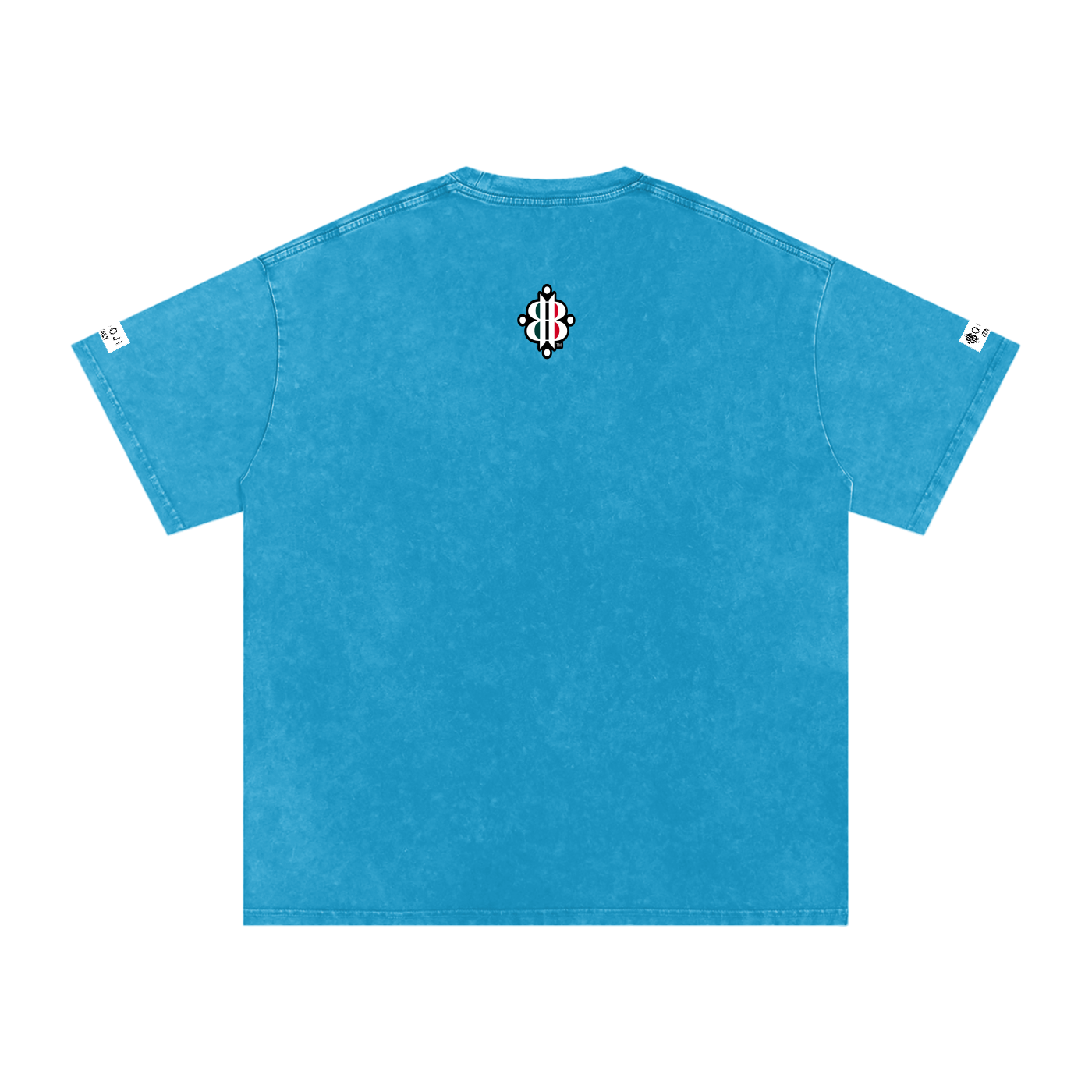 BOOJI ITALY ITALIAN FLAG BRAND LOGO SNOW WASHED T-SHIRT