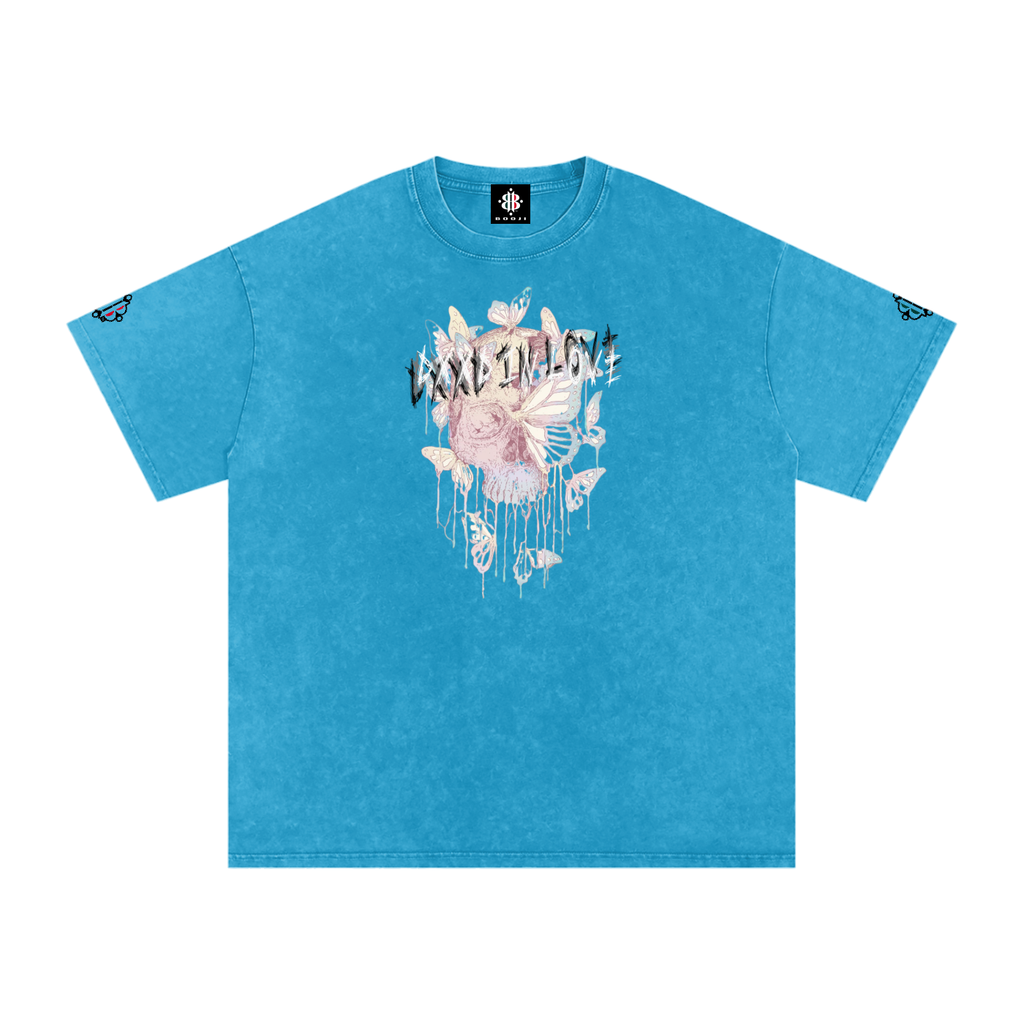 BOOJI ITALY DXXD IN LOVE BUTTERFLIES SNOW WASHED T-SHIRT