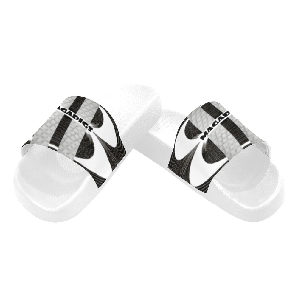 BOOJI ITALY MAGADIGS COLLECTION WOMEN'S WHITE SOLE SLIDES