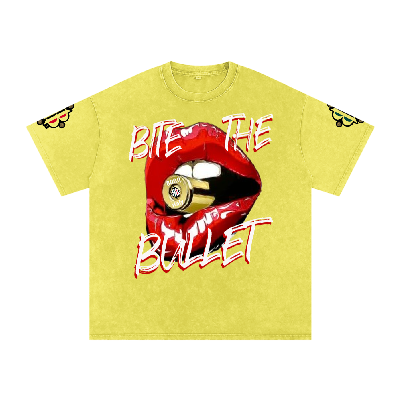 BOOJI ITALY "BITE THE BULLET" SNOW WASHED T-SHIRT