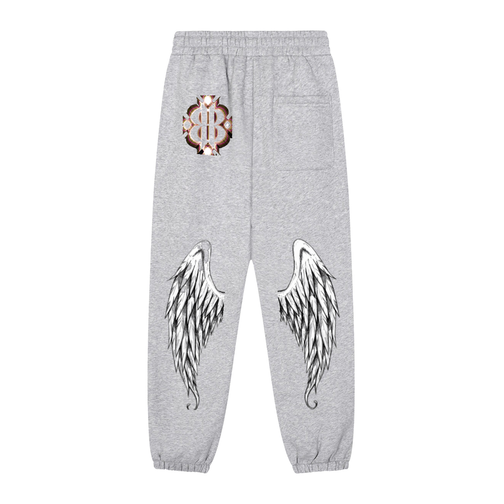 BOOJI ITALY WINGED 4EVER $ LOGO MEN'S FLEECE SWEATPANTS