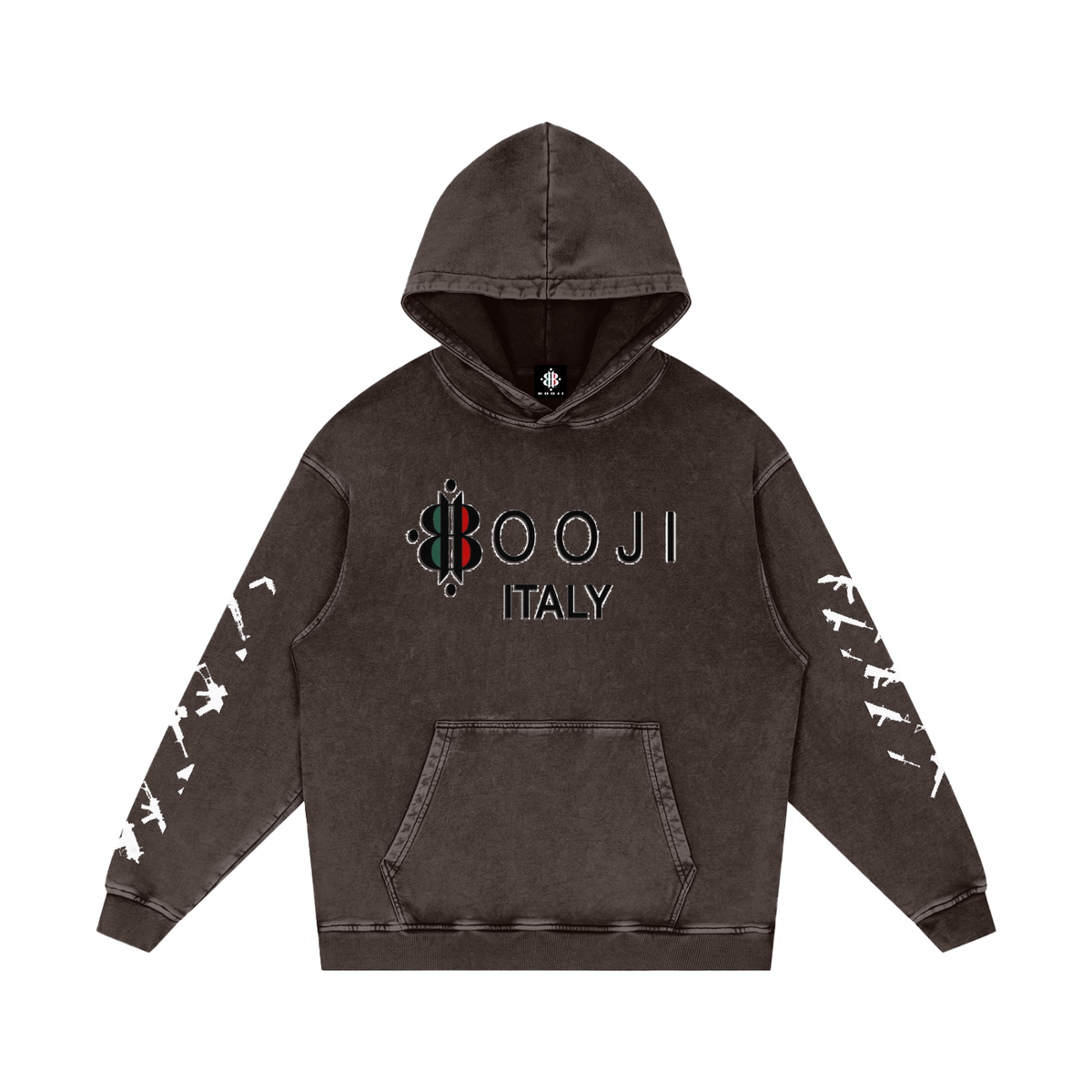 BOOJI ITALY CLICK BANG COLLECTION SNOW WASHED HOODIE