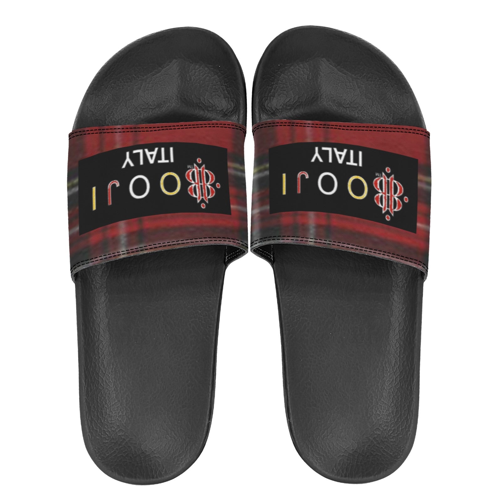 BOOJI ITALY ESCI'S COLLECTION WOMEN'S BLACK SOLE SLIDES