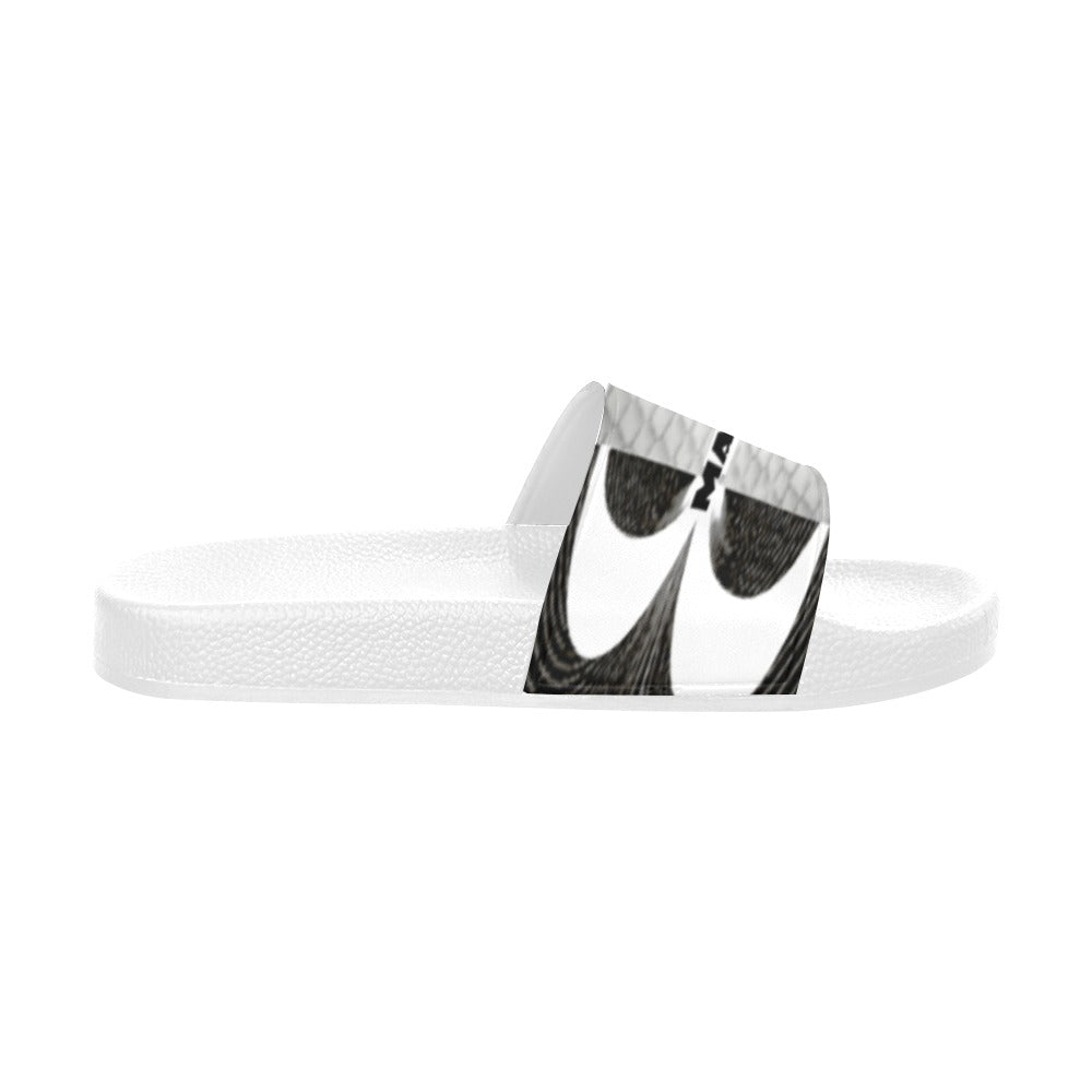 BOOJI ITALY MAGADIGS COLLECTION MEN'S WHITE SOLE SLIDES