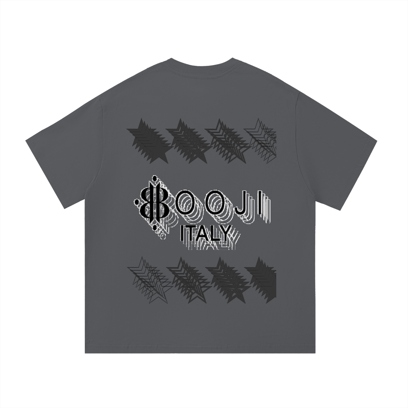 BOOJI ITALY STARS LOGO MULTIPLIED COTTON T-SHIRT