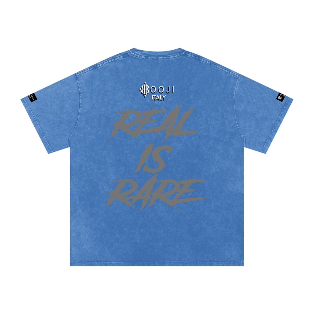 BOOJI ITALY "RICH SINNERS-REAL IS RARE" SNOW WASHED T-SHIRT