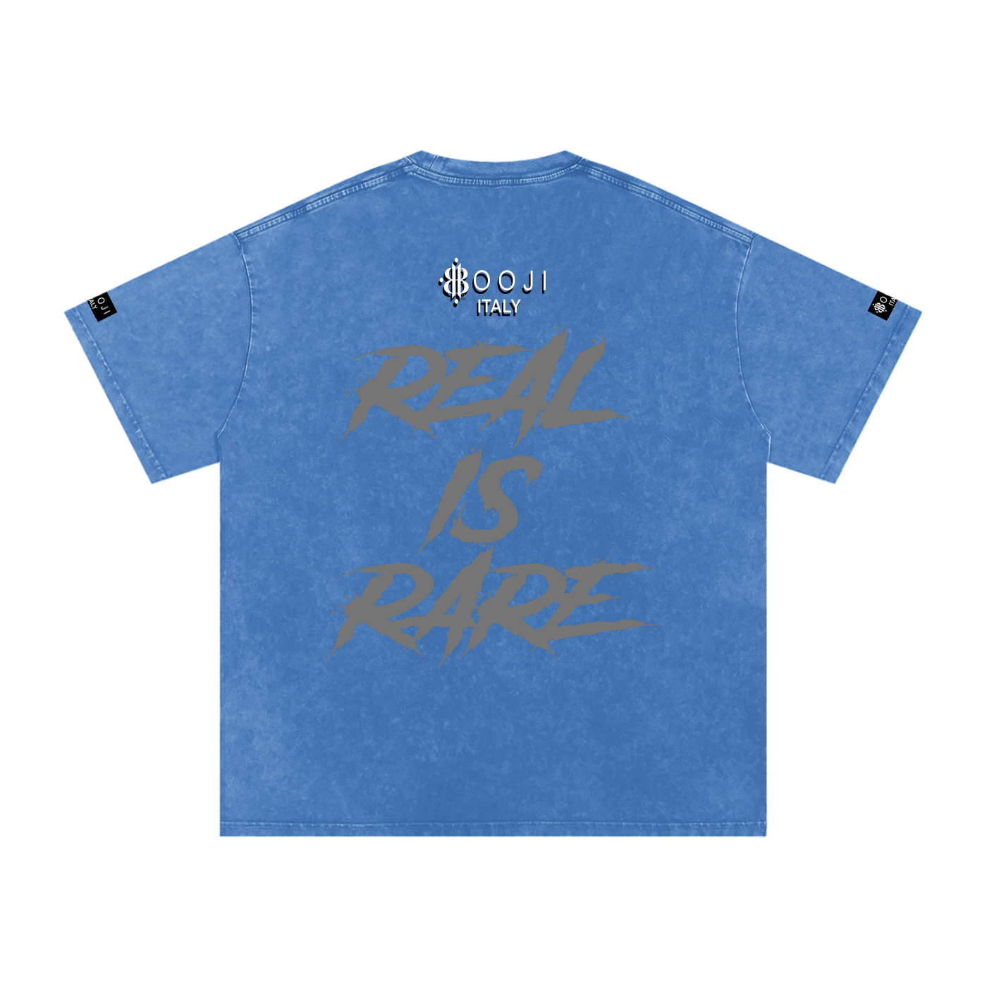 BOOJI ITALY "RICH SINNERS-REAL IS RARE" SNOW WASHED T-SHIRT