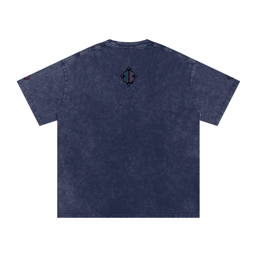 BOOJI ITALY 7 STARS 4 EVER $ LOGO SNOW WASHED T-SHIRT