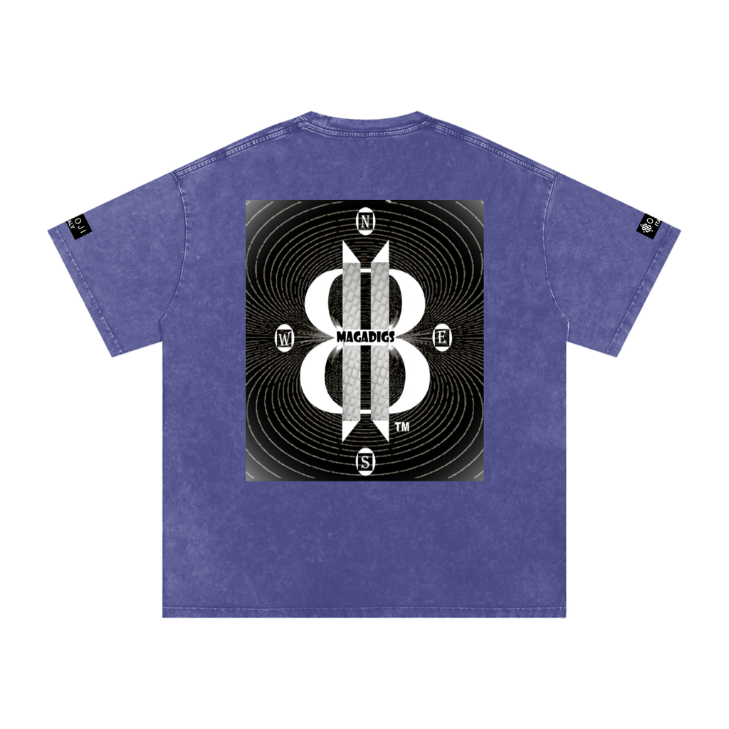 BOOJI ITALY MAGADIGS COLLECTION LOGO SNOW WASHED T-SHIRT