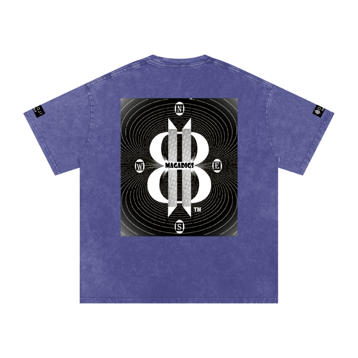 BOOJI ITALY MAGADIGS COLLECTION LOGO SNOW WASHED T-SHIRT