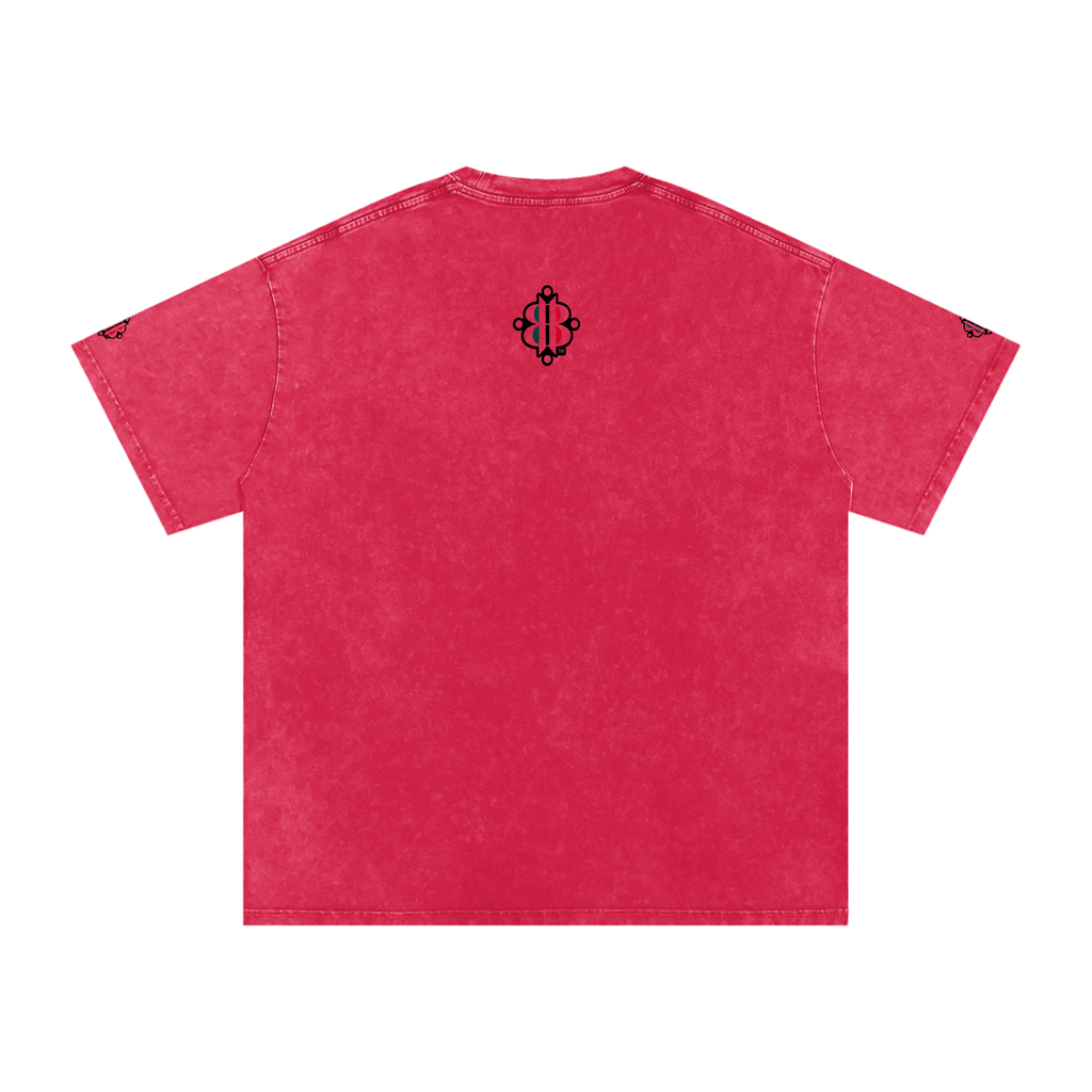 BOOJI ITALY 7 STARS 4 EVER $ LOGO SNOW WASHED T-SHIRT