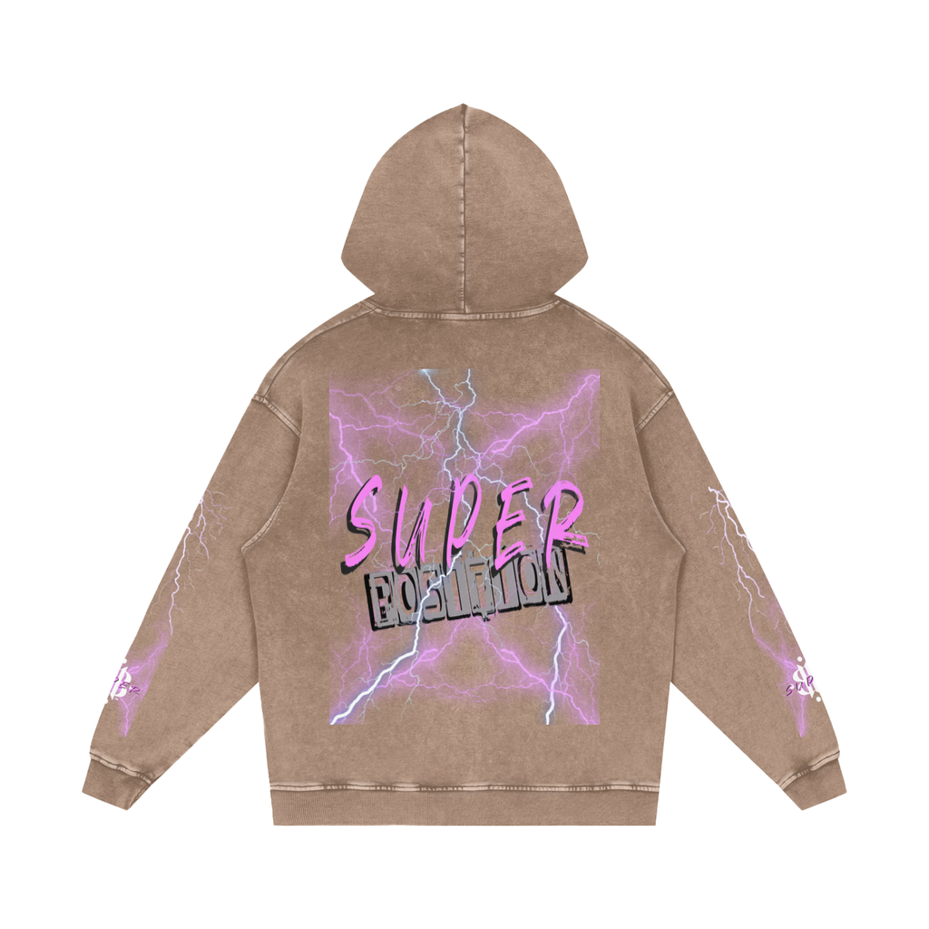 BOOJIITALY "SUPER POSITION' SNOW WASHED HOODIE