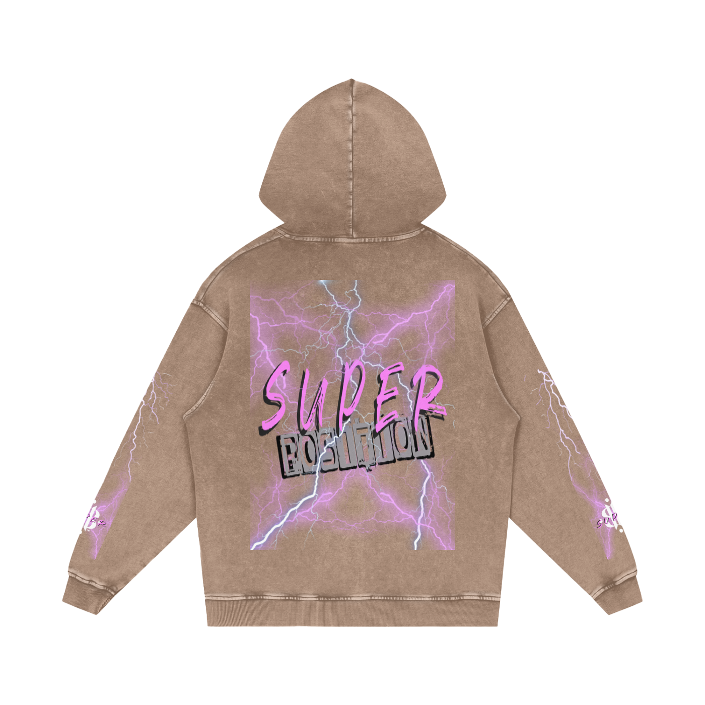 BOOJIITALY "SUPER POSITION' SNOW WASHED HOODIE