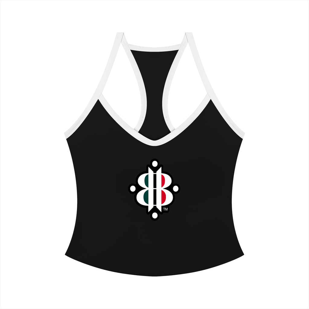 BOOJI ITALY 4 EVER $ LOGO WOMEN'S COLOR BLOCK YOGA TANK TOP