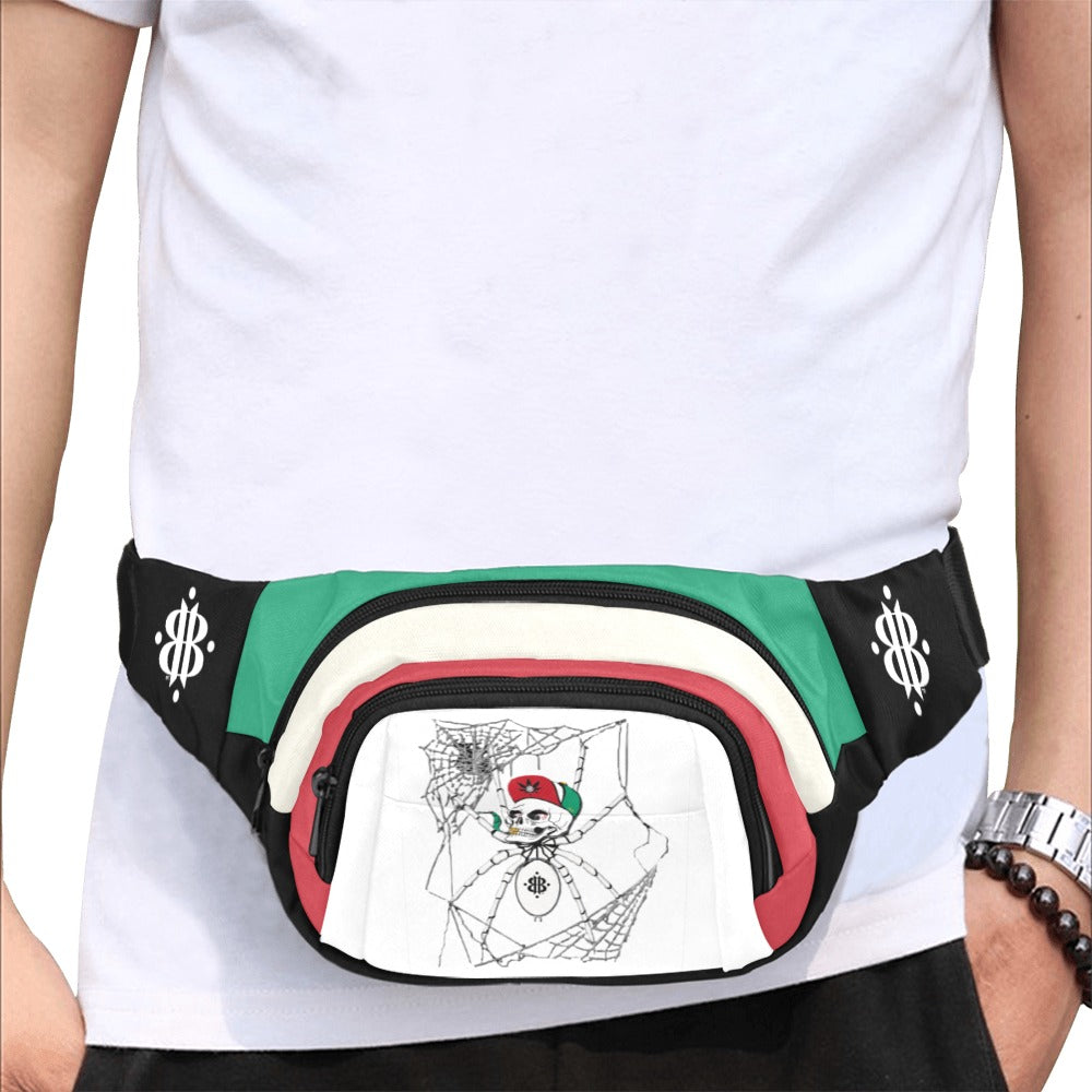 BOOJI ITALY MOLLYHOOD COLLECTION SPEEDY THA SPIDER BLACK WAIST BAG