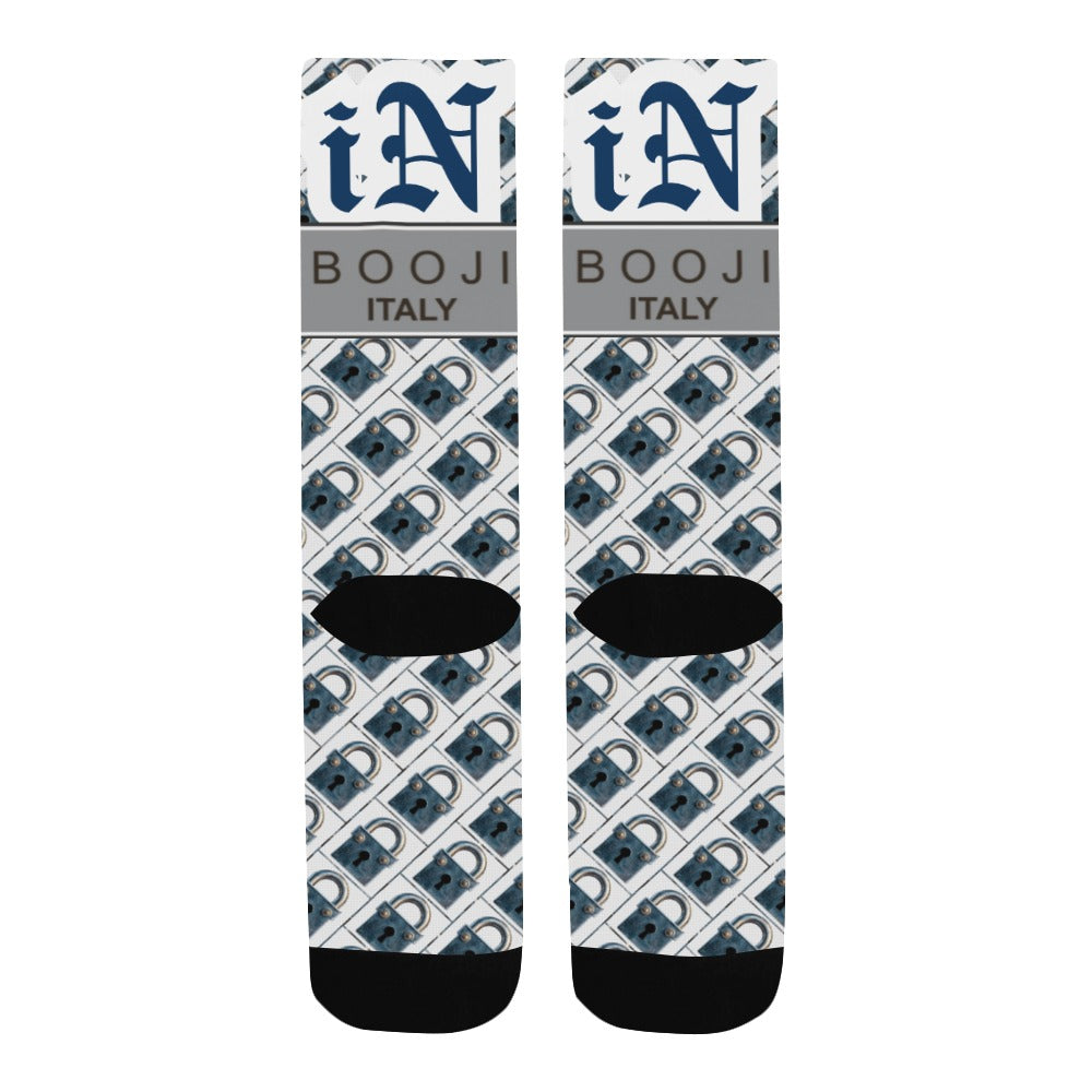 BOOJI ITALY LOCK IN MEN'S WHITE TUBE SOCKS