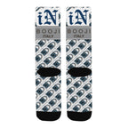 BOOJI ITALY LOCK IN COLLECTION IN NAVY BLUE MEN'S WHITE TUBE SOCKS