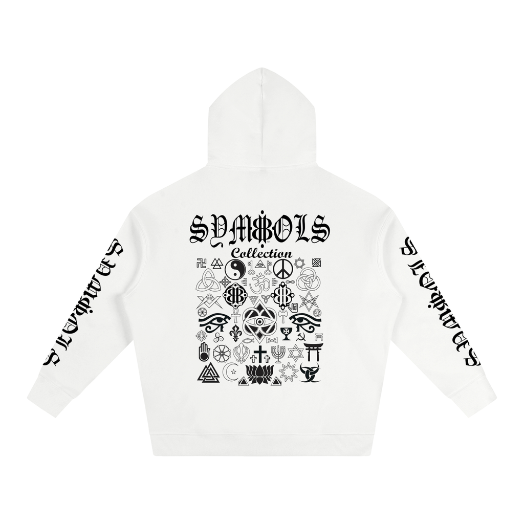 BOOJI ITALY SYMBOLS COLLECTION WHITE COTTON HOODIE