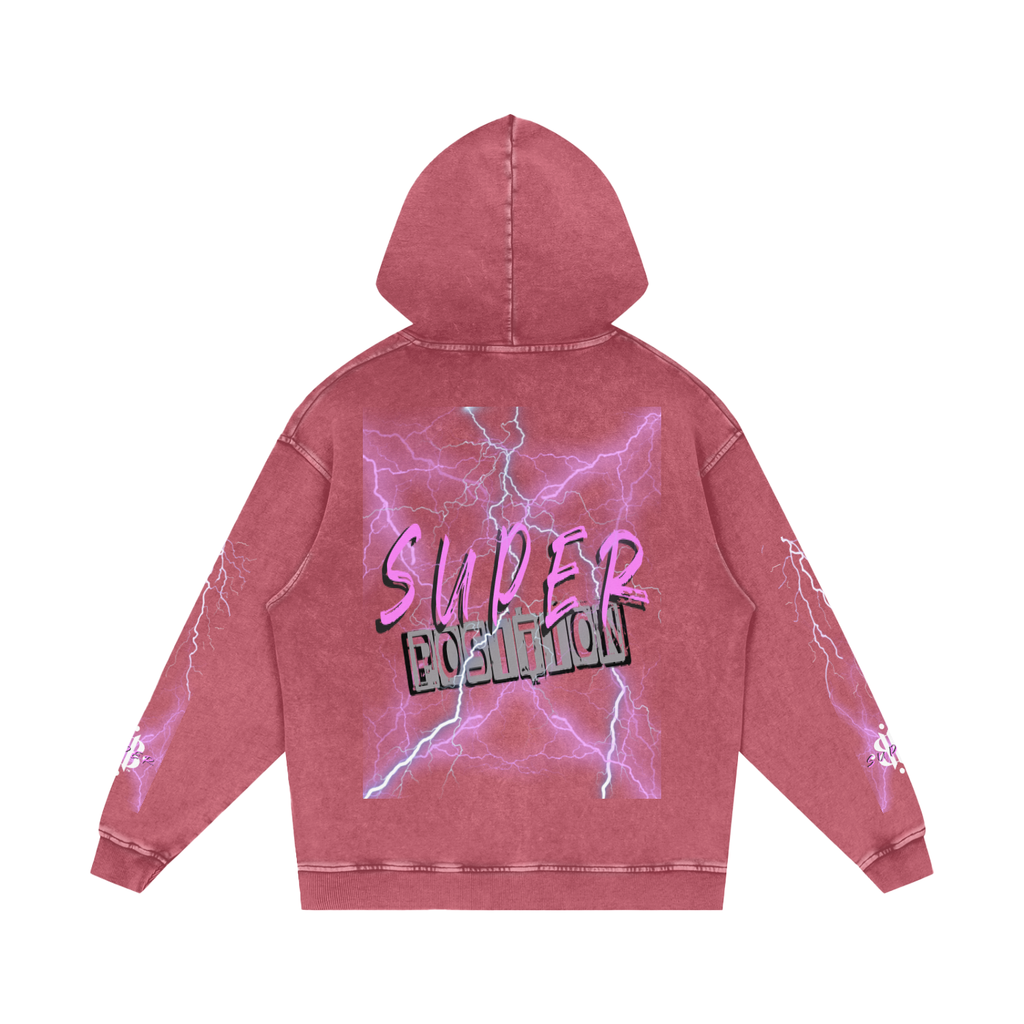 BOOJIITALY "SUPER POSITION' SNOW WASHED HOODIE