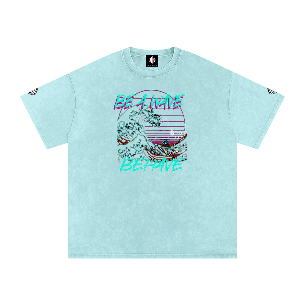 BOOJI ITALY BE A WAVE BEHAVE SNOW WASHED T-SHIRT