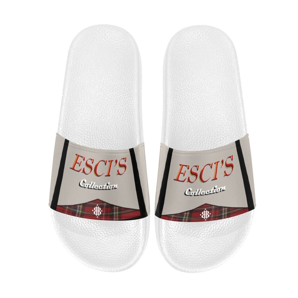 BOOJI ITALY ESCI'S COLLECTION MEN'S WHITE SOLE SLIDES