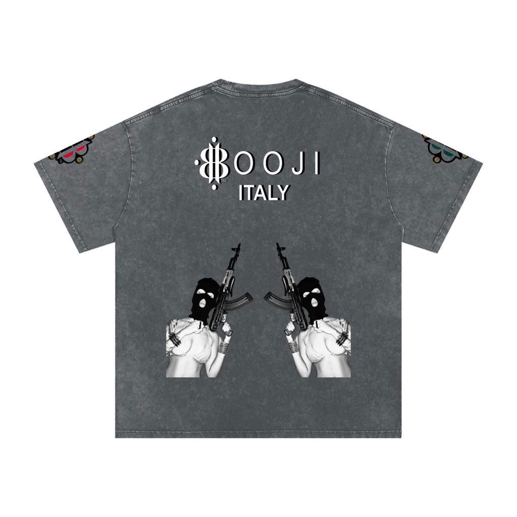 BOOJI ITALY BITE THA BULLET SNOW WASHED T-SHIRT
