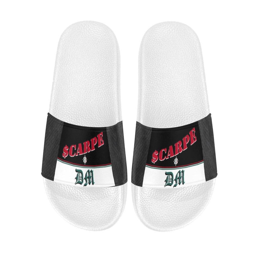 BOOJI ITALY SCARPE DM LOGO WHITE SOLE SLIDES Women's Slide Sandals(Model 057)