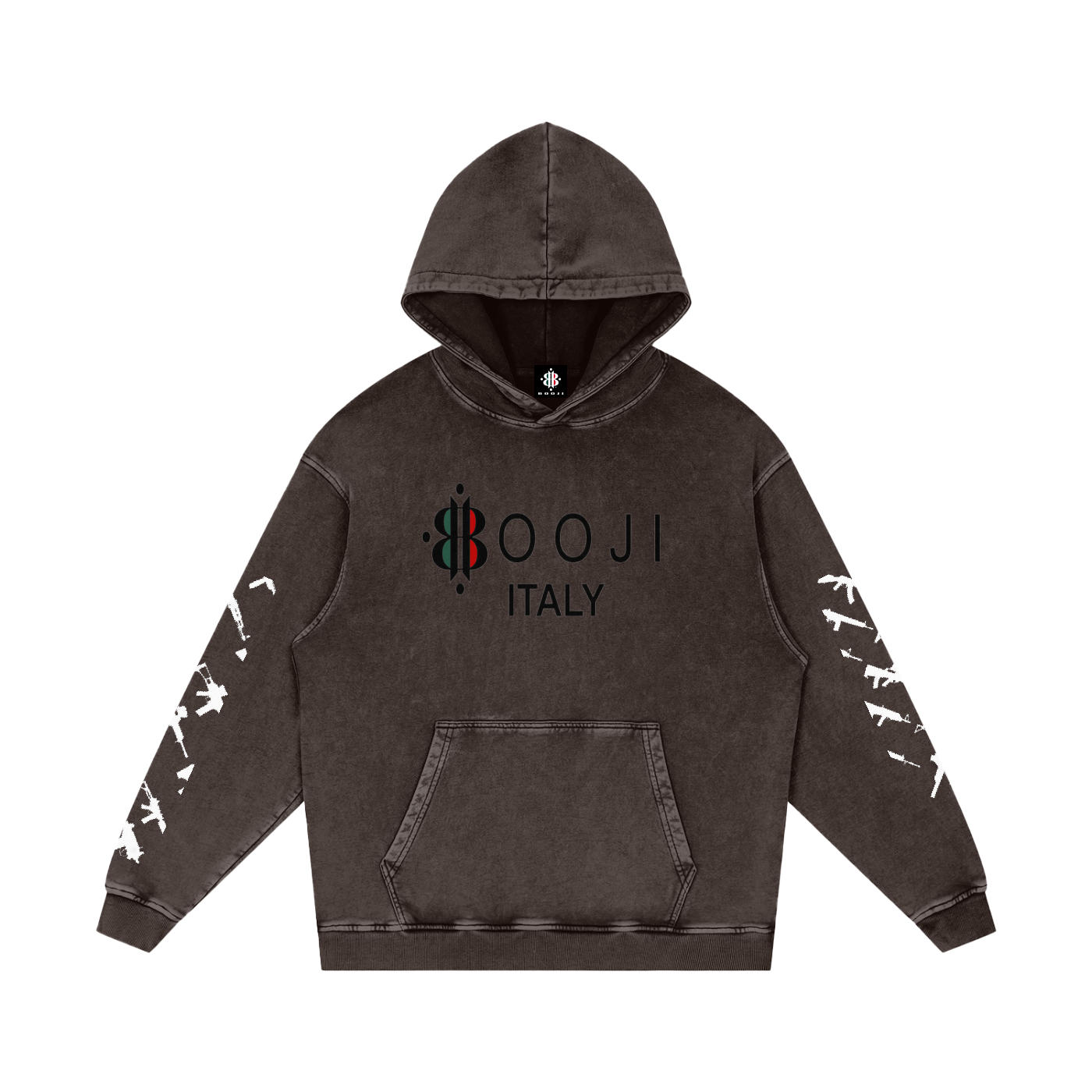 BOOJI ITALY CLICK BANG COLLECTION SNOW WASHED HOODIE